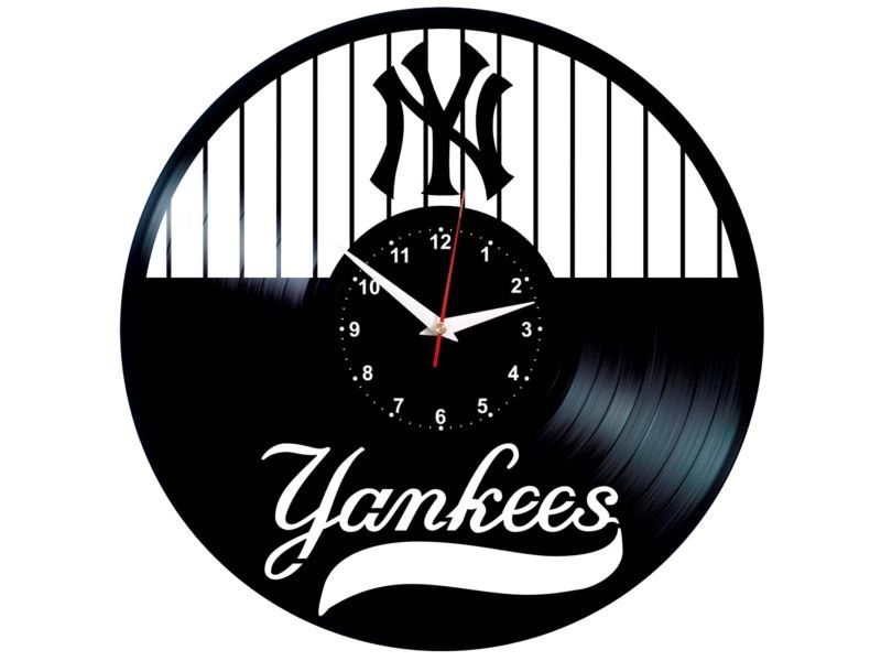 YANKEES ZEGAR ŚCIENNY PŁYTA WINYLOWA WINYL ZEGAR ŚCIENNY EVEVO EVEVEO.PL