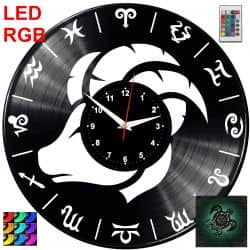 Baran Znak Zodiaku Zegar Ścienny Podświetlany LED RGB Na Pilota Płyta Winylowa Nowoczesny Dekoracyjny Na Prezent Urodziny