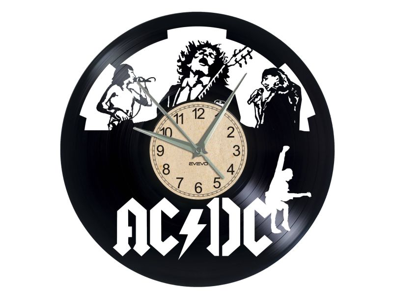 AC-DC ACDC ZEGAR ŚCIENNY PŁYTA WINYLOWA WINYL ZEGAR ŚCIENNY EVEVO EVEVEO.PL