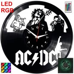 AC-DC Zegar Ścienny Podświetlany LED RGB Na Pilota Płyta Winylowa Nowoczesny Dekoracyjny Na Prezent Urodziny