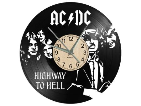 AC-DC ACDC ZEGAR ŚCIENNY PŁYTA WINYLOWA WINYL ZEGAR ŚCIENNY EVEVO EVEVEO.PL W0206