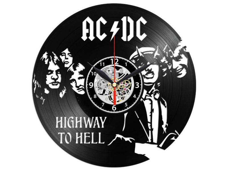 AC-DC ACDC ZEGAR ŚCIENNY PŁYTA WINYLOWA WINYL ZEGAR ŚCIENNY EVEVO EVEVEO.PL W0206