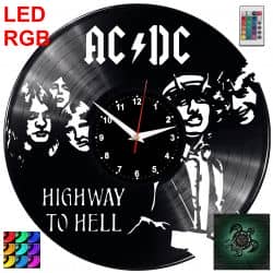 AC-DC Zegar Ścienny Podświetlany LED RGB Na Pilota Płyta Winylowa Nowoczesny Dekoracyjny Na Prezent Urodziny