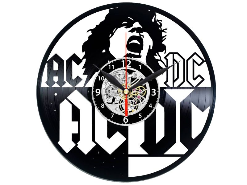 AC-DC ACDC ZEGAR ŚCIENNY PŁYTA WINYLOWA WINYL ZEGAR ŚCIENNY EVEVO EVEVEO.PL W0208