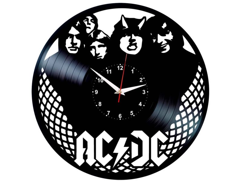 AC-DC ACDC ZEGAR ŚCIENNY PŁYTA WINYLOWA WINYL ZEGAR ŚCIENNY EVEVO EVEVEO.PL W0209