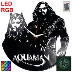 Aquaman Zegar Ścienny Podświetlany LED RGB Na Pilota Płyta Winylowa Nowoczesny Dekoracyjny Na Prezent Urodziny
