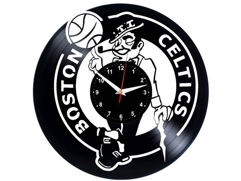  W0255 BOSTON CELTICS ZEGAR ŚCIENNY PŁYTA WINYLOWA WINYL ZEGAR ŚCIENNY EVEVO EVEVEO.PL W0255