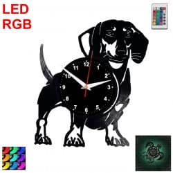 Jamnik Zegar Ścienny Podświetlany LED RGB Na Pilota Płyta Winylowa Nowoczesny Dekoracyjny Na Prezent Urodziny