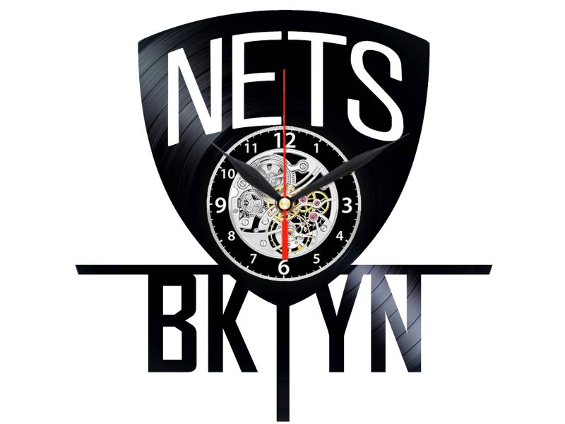 W0283 BROOKLYN NETS1 ZEGAR ŚCIENNY EVEVO EVEVEO.PL 