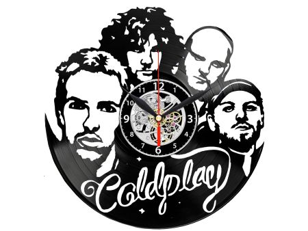 W0307 COLDPLAY  ZEGAR SCIENNY ZEGAR DEKORACYJNY ZEGAZ Z PŁYTY WINYLOWEJ EVEVO EVEVEO.PL