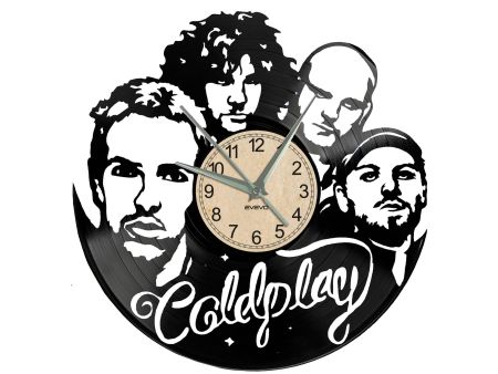 W0307 COLDPLAY  ZEGAR SCIENNY ZEGAR DEKORACYJNY ZEGAZ Z PŁYTY WINYLOWEJ EVEVO EVEVEO.PL