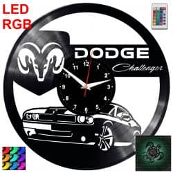 Dodge Zegar Ścienny Podświetlany LED RGB Na Pilota Płyta Winylowa Nowoczesny Dekoracyjny Na Prezent Urodziny