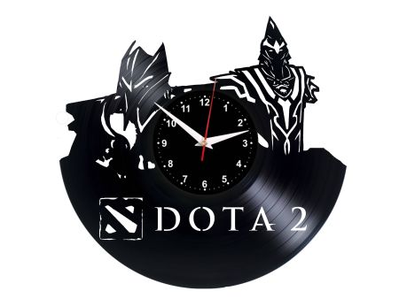 W0334 DOTA2  ZEGAR SCIENNY ZEGAR DEKORACYJNY ZEGAZ Z PŁYTY WINYLOWEJ EVEVO EVEVEO.PL