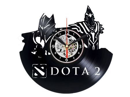 W0334 DOTA2  ZEGAR SCIENNY ZEGAR DEKORACYJNY ZEGAZ Z PŁYTY WINYLOWEJ EVEVO EVEVEO.PL