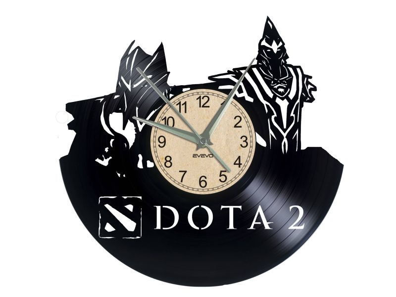 W0334 DOTA2  ZEGAR SCIENNY ZEGAR DEKORACYJNY ZEGAZ Z PŁYTY WINYLOWEJ EVEVO EVEVEO.PL