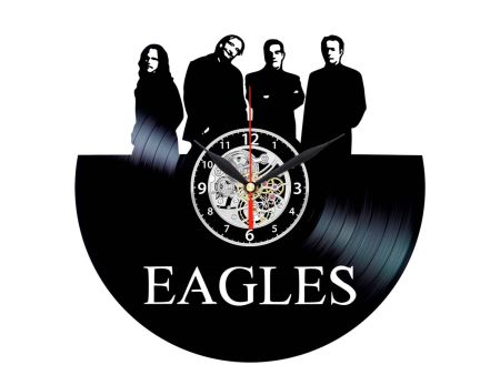 W0337 Eagles-Rock-Band ZEGAR SCIENNY ZEGAR DEKORACYJNY ZEGAZ Z PŁYTY WINYLOWEJ EVEVO EVEVEO.PL