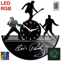 Elvis Presley Zegar Ścienny Podświetlany LED RGB Na Pilota Płyta Winylowa Nowoczesny Dekoracyjny Na Prezent Urodziny