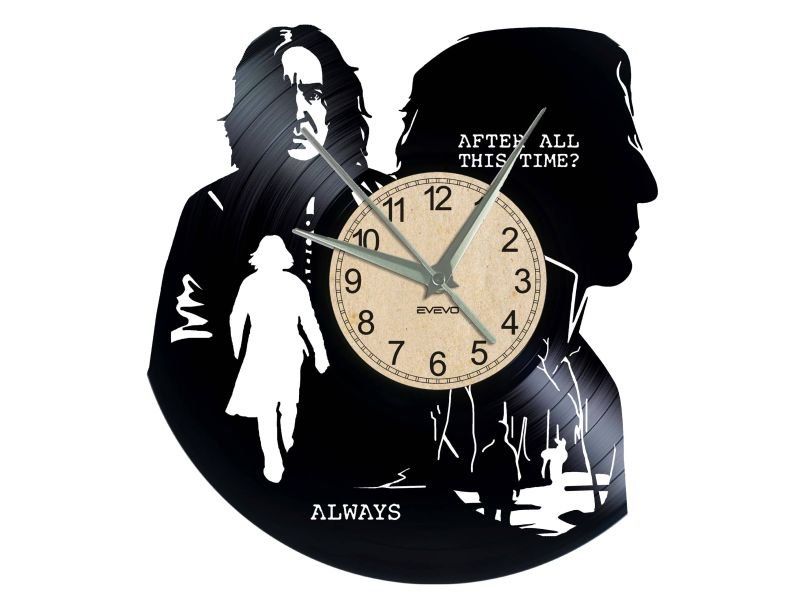 W0353 Harry Potter  ZEGAR SCIENNY ZEGAR DEKORACYJNY ZEGAZ Z PŁYTY WINYLOWEJ EVEVO EVEVEO.PL