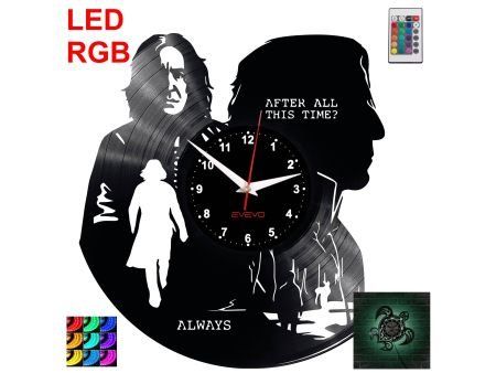 Harry Potter Zegar Ścienny Podświetlany LED RGB Na Pilota Płyta Winylowa Nowoczesny Dekoracyjny Na Prezent Urodziny