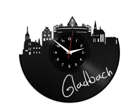 W0358 Schallplattenuhr Gladbach  ZEGAR SCIENNY ZEGAR DEKORACYJNY ZEGAZ Z PŁYTY WINYLOWEJ EVEVO EVEVEO.PL