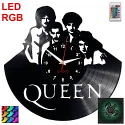 Queen Zegar Ścienny Podświetlany LED RGB Na Pilota Płyta Winylowa Nowoczesny Dekoracyjny Na Prezent Urodziny