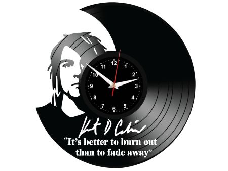 Kurt Cobain ZEGAR SCIENNY ZEGAR DEKORACYJNY ZEGAZ Z PŁYTY WINYLOWEJ EVEVO EVEVEO.PL