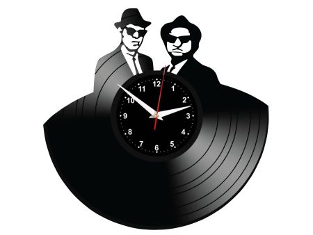 Blues Brothers ZEGAR SCIENNY ZEGAR DEKORACYJNY ZEGAZ Z PŁYTY WINYLOWEJ EVEVO EVEVEO.PL