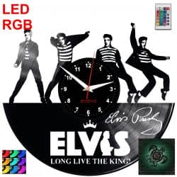 Elvis Presley Zegar Ścienny Podświetlany LED RGB Na Pilota Płyta Winylowa Nowoczesny Dekoracyjny Na Prezent Urodziny