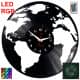 Świat Zegar Ścienny Podświetlany LED RGB Na Pilota Płyta Winylowa Nowoczesny Dekoracyjny Na Prezent Urodziny