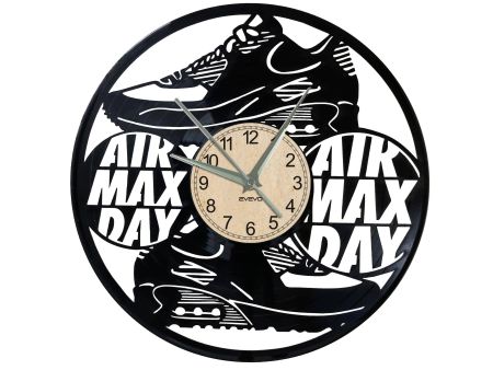 Air Max Day ZEGAR SCIENNY ZEGAR DEKORACYJNY ZEGAZ Z PŁYTY WINYLOWEJ EVEVO EVEVEO.PL