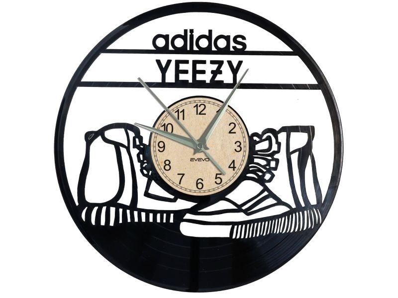 Adidas Yeezy ZEGAR SCIENNY ZEGAR DEKORACYJNY ZEGAZ Z PŁYTY WINYLOWEJ EVEVO EVEVEO.PL