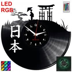 Japonia Zegar Ścienny Podświetlany LED RGB Na Pilota Płyta Winylowa Nowoczesny Dekoracyjny Na Prezent Urodziny