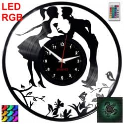 Walentynki I Love You Zegar Ścienny Podświetlany LED RGB Na Pilota Płyta Winylowa Nowoczesny Dekoracyjny Na Prezent Urodziny