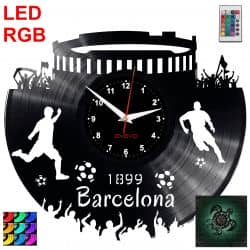Barcelona Zegar Ścienny Podświetlany LED RGB Na Pilota Płyta Winylowa Nowoczesny Dekoracyjny Na Prezent Urodziny