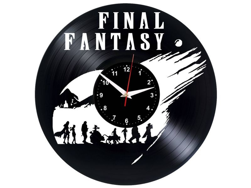 FINAL FANTASY ZEGAR SCIENNY ZEGAR DEKORACYJNY ZEGAZ Z PŁYTY WILOWEJ EVEVO EVEVEO.PL