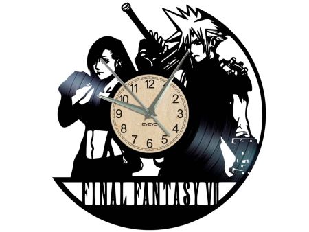 Final Fantasy ZEGAR SCIENNY ZEGAR DEKORACYJNY ZEGAZ Z PŁYTY WILOWEJ EVEVO EVEVEO.PL