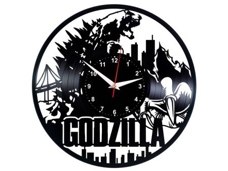 Godzilla ZEGAR SCIENNY ZEGAR DEKORACYJNY ZEGAZ Z PŁYTY WILOWEJ EVEVO EVEVEO.PL