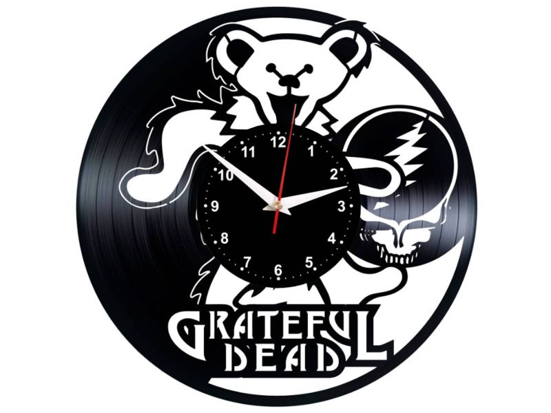 Grateful Dead ZEGAR SCIENNY ZEGAR DEKORACYJNY ZEGAZ Z PŁYTY WILOWEJ EVEVO EVEVEO.PL