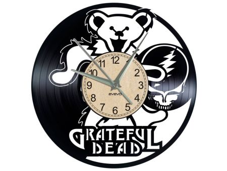 Grateful Dead ZEGAR SCIENNY ZEGAR DEKORACYJNY ZEGAZ Z PŁYTY WILOWEJ EVEVO EVEVEO.PL