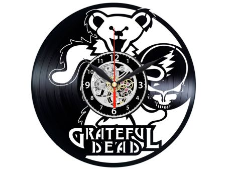 Grateful Dead ZEGAR SCIENNY ZEGAR DEKORACYJNY ZEGAZ Z PŁYTY WILOWEJ EVEVO EVEVEO.PL