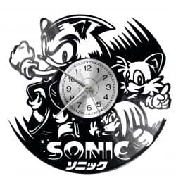 Sonic Zegar Ścienny Płyta Winylowa Nowoczesny Dekoracyjny Na Prezent Urodziny