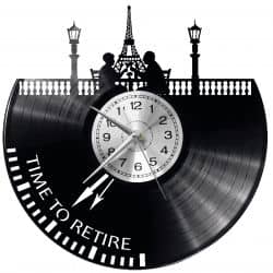 Czas na Emeryturę Zegar Ścienny Płyta Winylowa Nowoczesny Dekoracyjny Na Prezent Urodziny