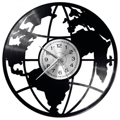 Mapa Świata Zegar Ścienny Płyta Winylowa Nowoczesny Dekoracyjny Na Prezent Urodziny