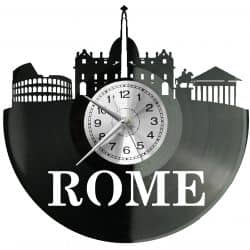 Rome Zegar Ścienny Płyta Winylowa Nowoczesny Dekoracyjny Na Prezent Urodziny