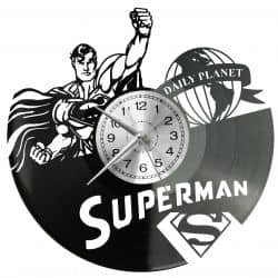 Superman Zegar Ścienny Płyta Winylowa Nowoczesny Dekoracyjny Na Prezent Urodziny
