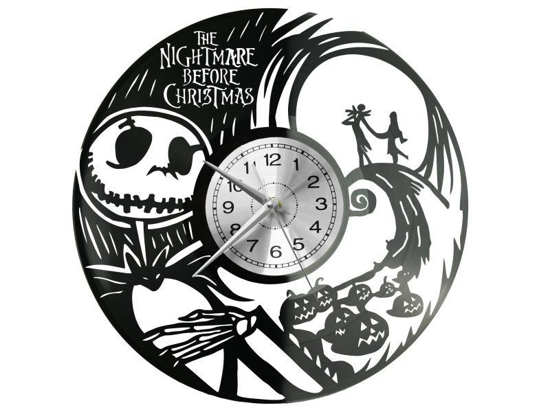 The Nightmare Before Christmas Zegar Ścienny Płyta Winylowa Nowoczesny Dekoracyjny Na Prezent Urodziny