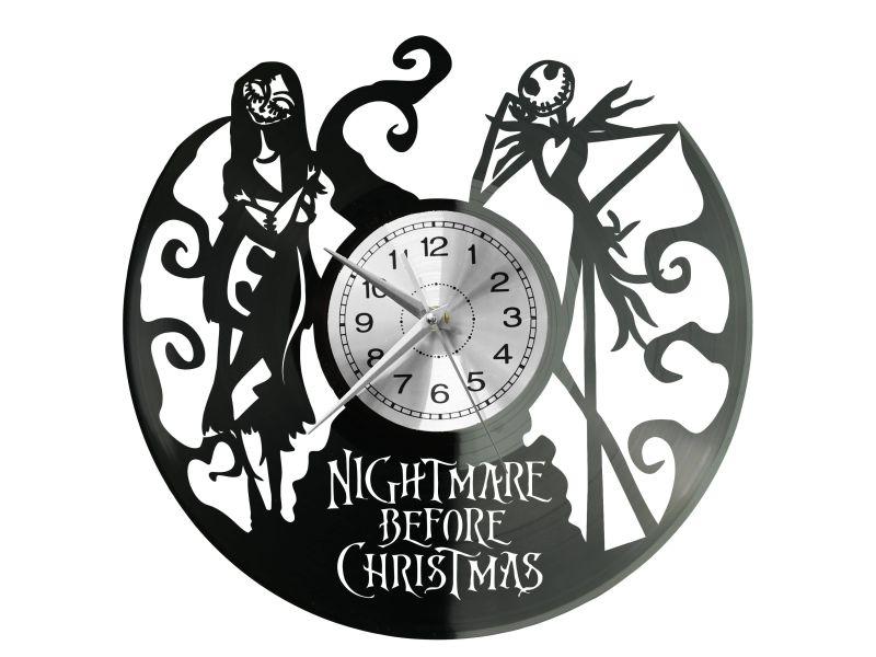 The Nightmare Before Christmas Zegar Ścienny Płyta Winylowa Nowoczesny Dekoracyjny Na Prezent Urodziny