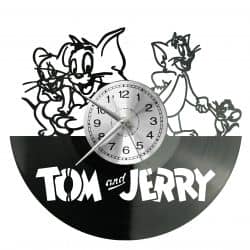 Tom and Jerry Zegar Ścienny Płyta Winylowa Nowoczesny Dekoracyjny Na Prezent Urodziny