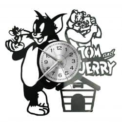 Tom and Jerry Zegar Ścienny Płyta Winylowa Nowoczesny Dekoracyjny Na Prezent Urodziny