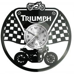 Triumph Bike Zegar Ścienny Płyta Winylowa Nowoczesny Dekoracyjny Na Prezent Urodziny